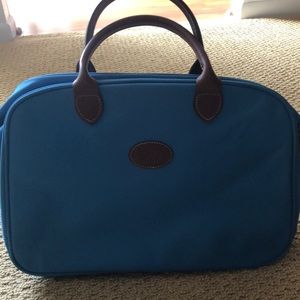 Blue longchamp travel bag